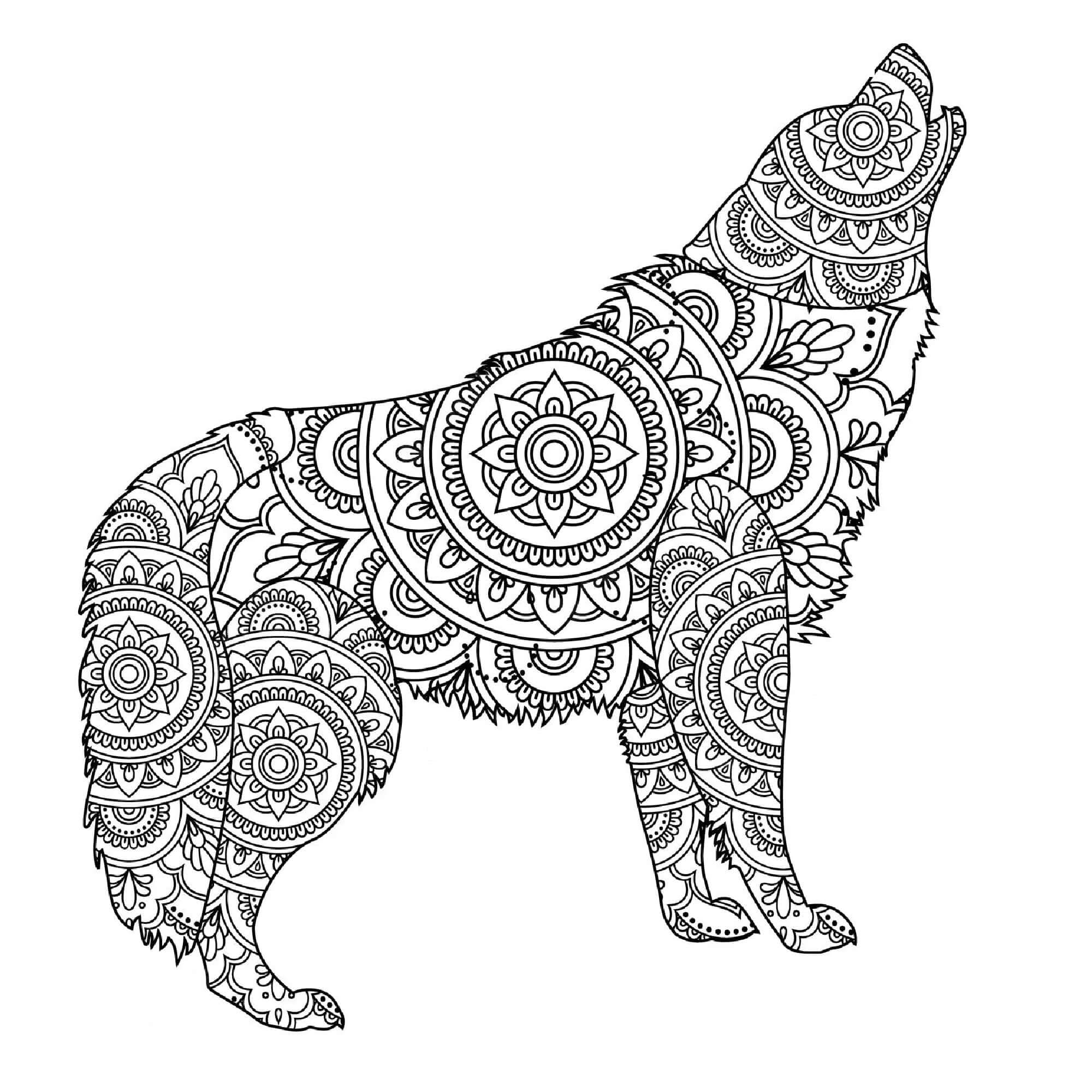 Mandalas Loup 31
